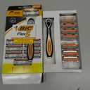 BIC Flex 5 Men's Refillable 5-Blade Razors with 1 Handle and 7 Cartridges, Smooth Shave Gift for Men