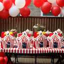 Kolldenn 24 Pcs Circus Party Favor Bags Carnival Gift Treat Bags Circus Theme Goodie Candy Totes with Handles for Carnival Themed Birthday Party Supplies