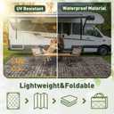 MontVoo Outdoor Rug Waterproof-Patio Rug Mat 6x9 Outdoor RV Camping Picnic Beach Mat Plastic Straw Rugs Outside Outdoor Area Rugs for Balcony Deck Backyard Brown