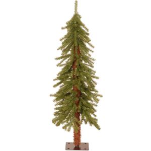 National Tree Company 4 ft Unlit Hickory Cedar Mini Artificial Christmas Tree, 225 Tips, Metal Plate Base, Green