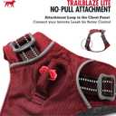 Tuff Pupper All-Day Wear Dog Harness | for Walking, Trail Running, Hiking | Front & Back Leash Clips | Reflective Trim | Easy On/Off Buckles | Lightweight Breathable | No Pull Design (XS, Red)