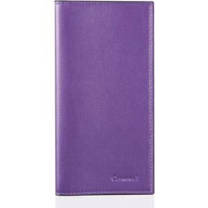 CASMONAL Premium Leather Checkbook Cover for Men and Women Checkbook Holder Wallet RFID Blocking (Lavender)
