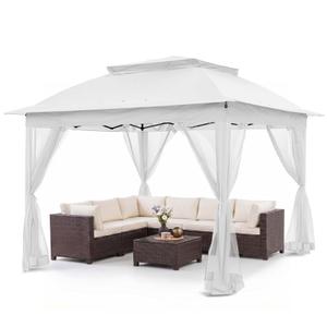 COOS BAY 11x11 Pop Up Gazebo with Netting, Canopy Tent, White