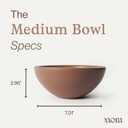 MORA Medium Bowls Set of 4, 28oz Ceramic Pottery Everyday Bowls - Microwave, Oven and Dishwasher Safe - Harvest
