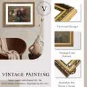 VIYYIEA Gold Framed Wall Art Canvas Print Home Decor Flower Art Vintage Botanical Prints Rustic Farmhouse Wall Decor Mid Century Art Prints Floral Room Decor Wall Pictures Living Room Bedroom 16x20in