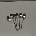 VANRA 6-Piece Dinner Spoons Set Soup Spoons Heavy Duty Stainless Steel Silver Cutlery Set 8 inches (6 spoons)