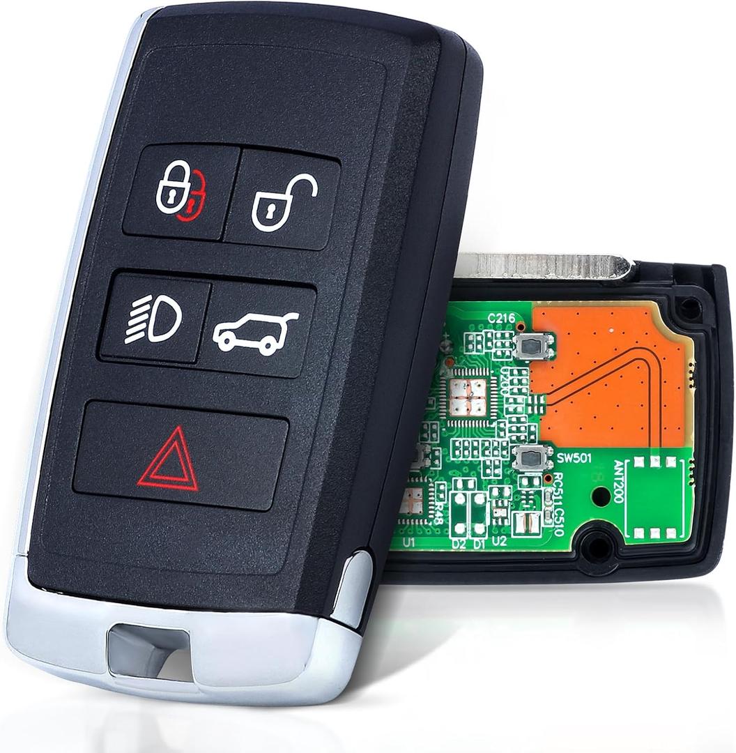 Smart Remote Key Fob Replacement 5 Buttons 315Mhz for Land Rover Discovery Range Rover Sport Evoque 2018 2019 2020 2021 2022 2023 FCC ID: KOBJXF18A, P/N: JK52-15K601-AF/AG/AA/CF/CG