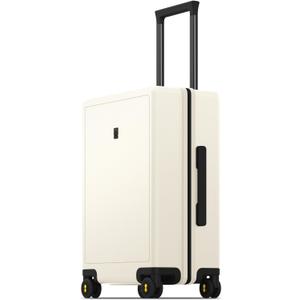 LEVEL8 Carry on Suitcase for Women Men, Carry-on Luggage Airline Approved, Travel Bag with Spinner Wheels, Lightweight Luminous Textured Hard Shell, Tsa Lock, 20 Inch, Cream White