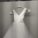 JerrisApparel Flower Girls Dress Wedding Satin Dresses Princess Birthday Party Prom Ball Gown (5-6 Years, White)