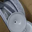 Peohud 10 Pieces White Cake Stands, Metal Dessert Table Display Set, Tiered Cupcake Holder Fruit Candy Display Plate for Wedding, Birthday Party, Anniversary, Gatherings