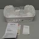 LEVERLOC Shower Caddy Suction Cup, Shower Organizer Removable Bathroom Shelf, Storage Suction Powerful Max Hold 22lbs Bathroom Caddy Waterproof Holder, Blue (1 x (Medium+Large), white)