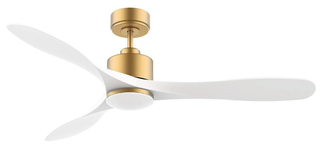 52 in. Smart Outdoor Indoor Gold White Ceiling Fans with LED Lights and Remote, Control with WiFi Alexa APP, High CFM 