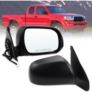 Right Passenger Side Mirror Compatible With 2005 2006 2007 2008 2009 2010 2011 Toyota Tacoma With Power Glass Manual Folding Black Replace#8791004170(3Pins)