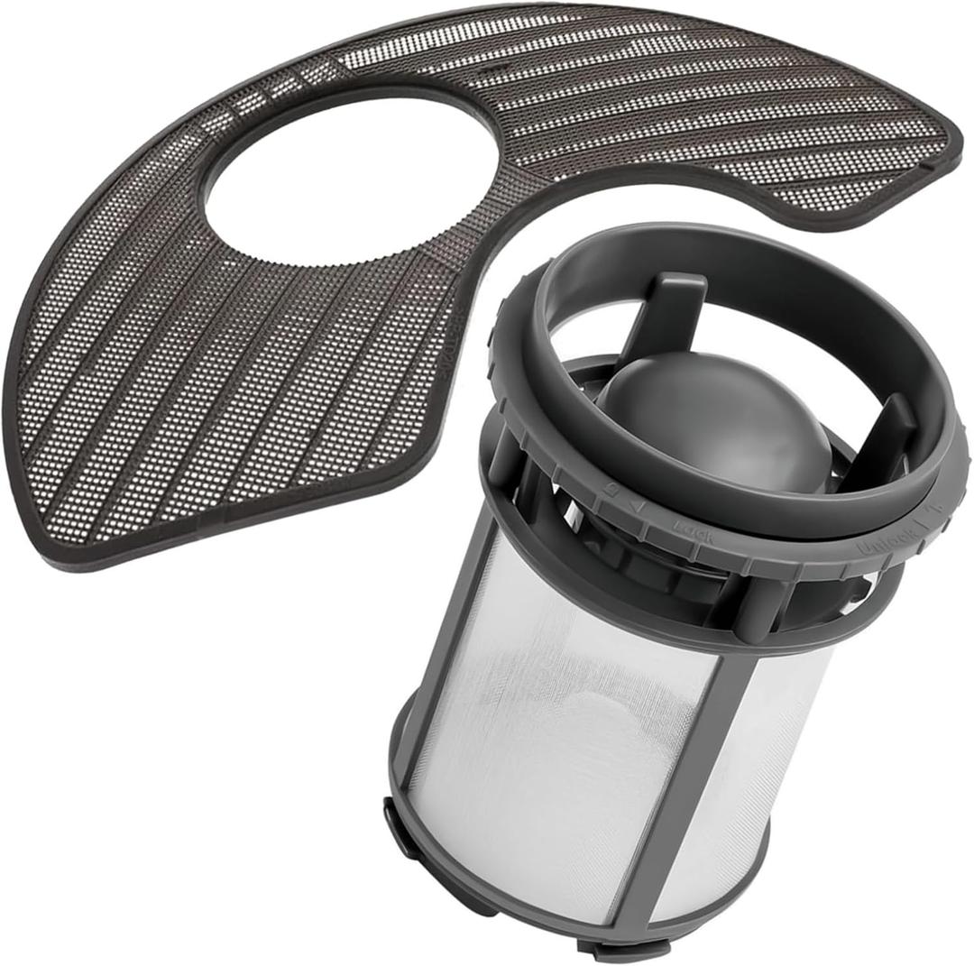 BigHead W10872845 Dishwasher Pump Filter Cup & WPW10463906 Screen Filter Compatible with Whirlpool Kenmore KitchenAid Dishwasher Replaces AP6030094 PS11759673 W10393351 AP6021820 PS11755148 2312301