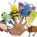 6pcs Insect Finger Puppet Set, Mini Hand Puppets Suitable for Kids, Cute Insect Animal for Role-Playing and Storytelling, Realistic Finger Puppet for Toddlers