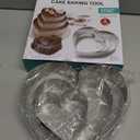 3PCS Heart Cookie Cutter Set, 4" 6" 8" Stainless Steel Sandwiches Cutter DIY Heart Cake Cutter Cake Molds Ring Set Mousse Mold Biscuit Cutter Valentines Cookie Cutters Pastry Cutters