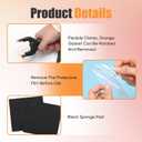 GIRAVO Trading Card Flattening & Cleaning Kit, Thermal Pen (USB) with Heat Papers, Clear Vinyl & Acrylic Sheets, Plastic Clamps, Sponge Pads, Bone Folder – Card Grading Prep & Centering Care Tools