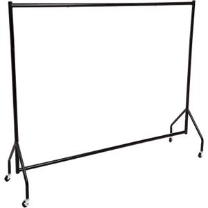 Amazon Basics Heavy Duty Portable Rolling Garment Rack, Hanging Clothes Organizer Rail for Display and Storage, Easy to Assemble, 72 x 60 inches, Black