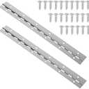 Pack of 3 12 Inch Piano Hinges, 2Pcs Boat Hinge, Stainless Steel Continuous Hinge with Screws and Pre-Drilled Holes, Heavy Duty Stainless Pianos Hinges for Piano, Boats Cabinets, Wooden Box, 24 Screw Included