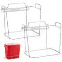 2 x Shimeyao 2 Pcs Wall Cart Sharps Bracket for 2 Gallon Sharps Container Wall Mount Cart Mounting, 10 x 7.5 x 6.5 Inch (Silver)