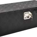 30 Inch Truck Bed Tool Box Truck Car Outdoor Trailer Pickup Underbody Toolbox, RV Storage Organizer, Underbed Tools Organizer W/Lock & Keys, Black Aluminum 5 Bar Tread (30''X13''X10'')