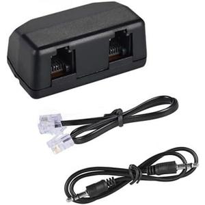 Analog Telephone Adapter for Split The Line to Telephone and Voice Recorder, with Two RJ11 Port for Incoming and Outgoing Phone Connection and 3.5mm Audio Socket to Connect to Voice Recording Device
