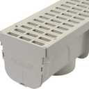 NDS 5” Pro Series Deep Profile Channel Drain Kit With HDPE Plastic Grates and End Caps, Trench & Channel Drainage For Driveway, Patio, Pool Deck, Courtyard, 5.5” x 39.4”, Gray