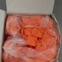 10mil Nitrile-Gloves Disposable-Orange Chemical-Resistant Rubber - Mechanic Gloves Heavy Duty Latex Free Diamond Grip (100, Large)