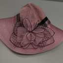 KORADI Women Organza Kentucky Derby Hat Fascinators Bucket Bowler Hat for Tea Party Bridal Wedding Church Dress Hat Sun Cap (One Size, Purple)