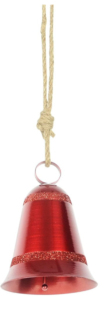 Styleonme Decorative Bells Red, 1-Piece Christmas Bells, Tree Hanging Ornament, Alloy Steel Jingle Bells for Christmas Holiday Decoration