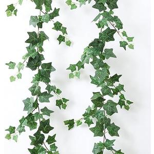mizii 2 Strands Artificial Vines Ivy Garland 71" Fake Vine with Silk Green Leaves Faux Hanging Plants Greenery Decoration for Bedroom Home Wall Party Wedding Arch Apartment Room Decor (Ivy)
