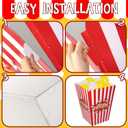 2 Sets Giant Popcorn Box with Balloons, Movie Popcorn 3D Popcorn Box Cardboard Stand up, 25x18x35" Outdoor Standing Heavyweight Popcorn Box for Theme Parties Festivals Yard Decoration,102Pcs