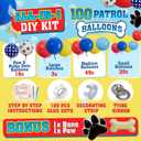 ALL-IN-1 Paw Balloons Garland Arch Kit with BONUS Dog Bone & Paw Print Balloons for Paw Birthday Decorations Paw Balloons Backdrop, Paw Party Supplies for 3rd yo Boy
