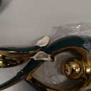 XMGZQ Gold Ceramic Abstract 2 Piece Statue Set,Mid Century Modern Abstract Art Home Decor Statue Mantelpiece on Unique Shelf Decor, TV Cabinet Divider Table top and Dining Table Centerpiece (Green)