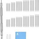 JOREST Watch Spring Bar Tool, Watch Repair Kit to Replace the Watch Strap, Watch Link Removal Tool, With User Manual, 56PCS (16-26mm) Spring Bars (20-22mm Barres  ressort)