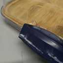 FARBERWARE Build-A-Board Bamboo Cutting Board with Built-in Compartments, Clear Locking Lid & Navy Handles, Ideal for Charcuterie, Snacks & Prep