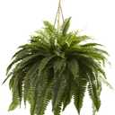 Nearly Natural 6788 Double Giant Boston Fern Hanging Basket,Green