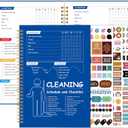 ADHD Cleaning Planner, Cleaning Schedule and Checklist, Undated Daily and Weekly Household Cleaning Checklist Planner, Organize Your Home to Keep Neat and Stress-Free (Blue)