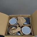 Calenzana 16 Ounce Coffee Mugs Set of 4, Ceramic Coffee Mug with 4 Different Patterns, Porcelain Coffee Cups with Handle for Cocoa Latte Cappuccino Tea, Navy Blue