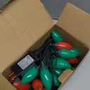 RECESKY C9 Christmas String Lights - 50 LED 39Ft Outdoor Smooth Bulb Lights with Timing Function, Extendable, 8 Modes Fairy Lighting for Patio Party Dorm Home Wreath Christmas Decorations - Red Green