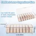 Daily Contact Lens Case,Contact Case for Travel,Clear Disposable Contact Lens Organizer,Flip Top Contact Holder for Disposable Lenses & Dailies
