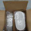 DEAYOU 2 Pack Ceramic Bathtub Soap Dish, 5.6" Mini Bar Soap Holder with Drain, Small Cute Kitchen Sponge Tray for Shower, Bathroom, Decor, Counter, Hamster, Mini Planter, Makeup Container, White