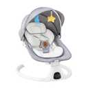 Baby Swing for Infants & Toddlers, Electric Bouncer with Remote Control, 3 Seat Positions, 5 Speeds, 5-Point Harness, Grey