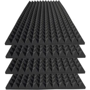 4 Pack Acoustic Foam,48x24x2 Inch Sound Proof Panel for Walls,High Density Fire Resistant Soundproof Panels for Home,Studio,Reducing Noise & Echo