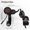 Electric Scooter LCD Display Dashboard Kickscooter LCD Display Panel for H5 Electric Thumb Throttle 6-Pin Speed Controller Accessories with Lock for Scooter
