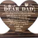 3 x Dear Dad Wood Plaque Sign, Thanks Dad Gifts, Gift Wood Plaque Heart, Unique Gift Idea for Dad, Heart Wood Sign, Dad Plaque, Meaningful Gifts for Dad, Birthday, Father's Day, Christmas