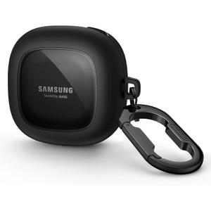 SURITCH Protective Case for Samsung Galaxy Buds FE(2023)/Buds 2 Pro(2022)/Buds 2(2021)/Buds Pro(2021)Buds Live(2020), Shockproof Sturdy Earbuds Cover for Charging Case with Heavy-Duty Carabiner, Black