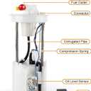 Electric Fuel Pump Assembly Compatible with 2006 2007 2008 2009 2010 2011 Honda Civic L4 1.8L GAS Replace E8723M 17045SNAA00 VANBOL0199 with Sending Unit O-ring