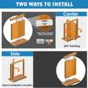 Hidden Door Hinges for Max 200 lb Wood Doors,Pivot Hinges for Hidden Door Bookcase,Secret Door,with Door Ball Catch Hardware (1, Silver)