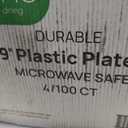 Plastic White Plates, 9 Inch, Case of 400 (4 packs x 100)